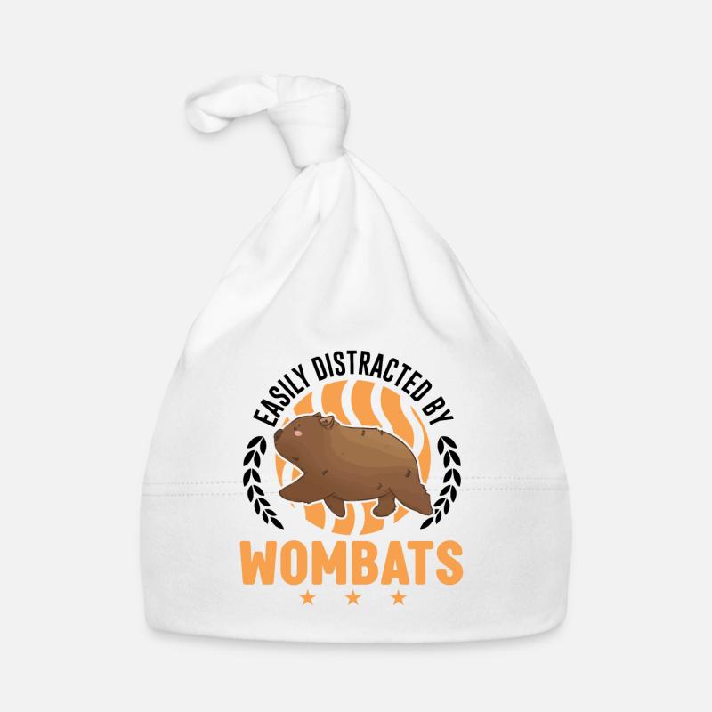 Easily distracted by Wombats Baby Bio-Mütze
