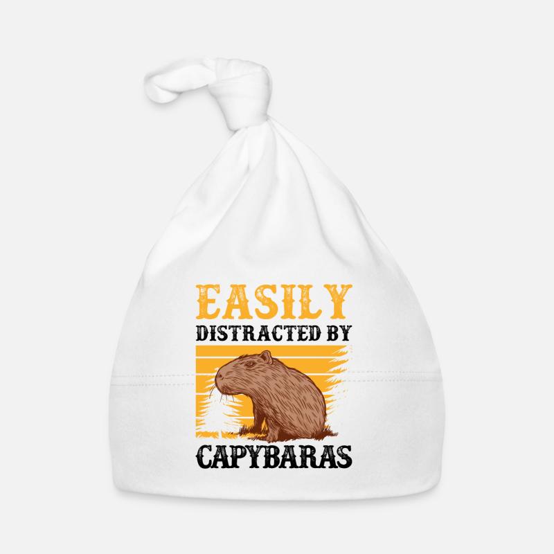Capybara J’étais distrait capybara Bonnet bio Bébé