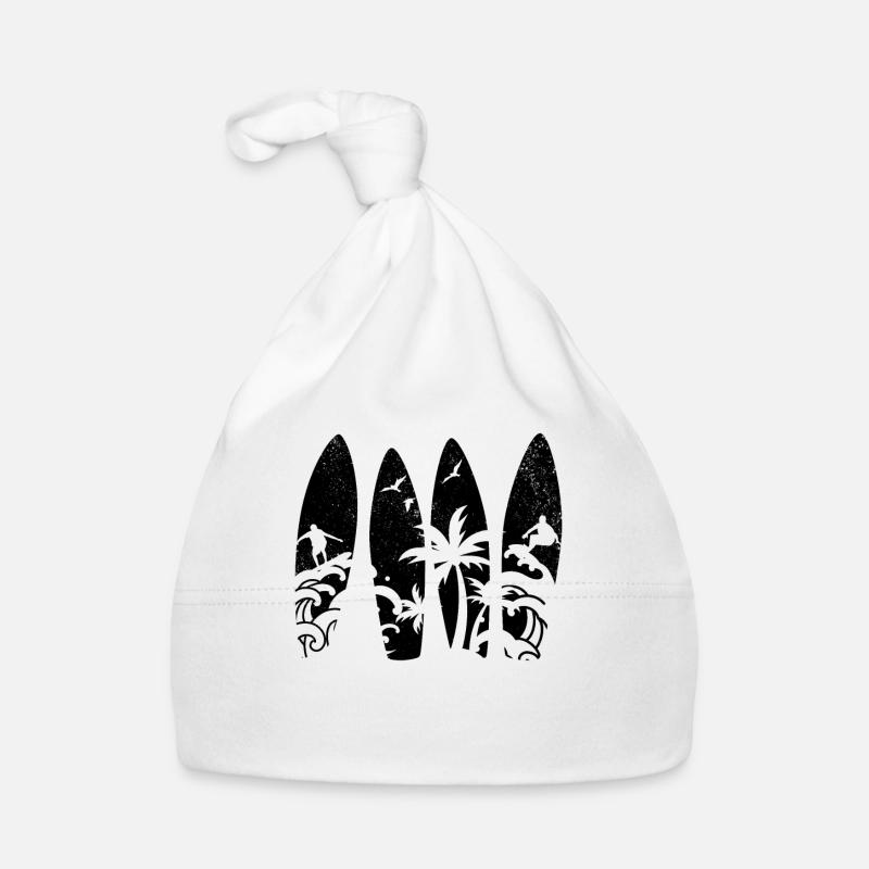 Surf Surf Surf Surfer Water Surfer Surfboard Bonnet bio Bébé
