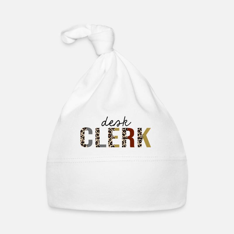Desk Clerk Leopard Print Drôle Bonnet bio Bébé