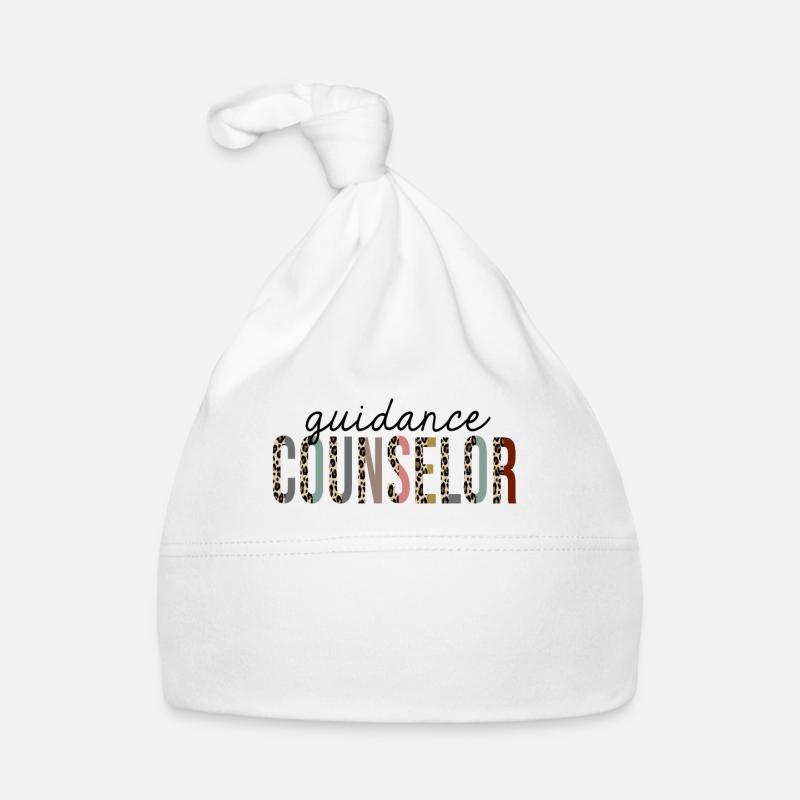 Guidance Counselor Leopard Print Funny Organic Baby Cap