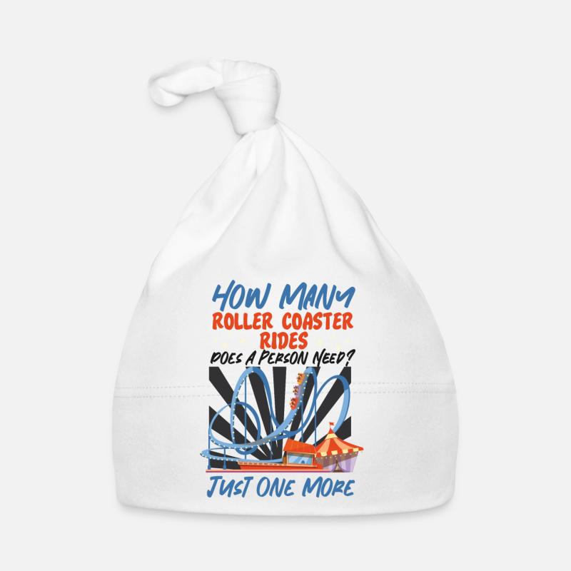 Roller Coaster How Many Roller - Organic Baby Cap - white