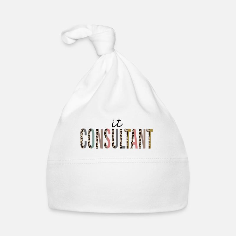 IT consultant Leopard Print Funny Organic Baby Cap