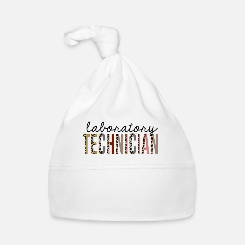 Technicien de laboratoire Leopard Print Funny Bonnet bio Bébé