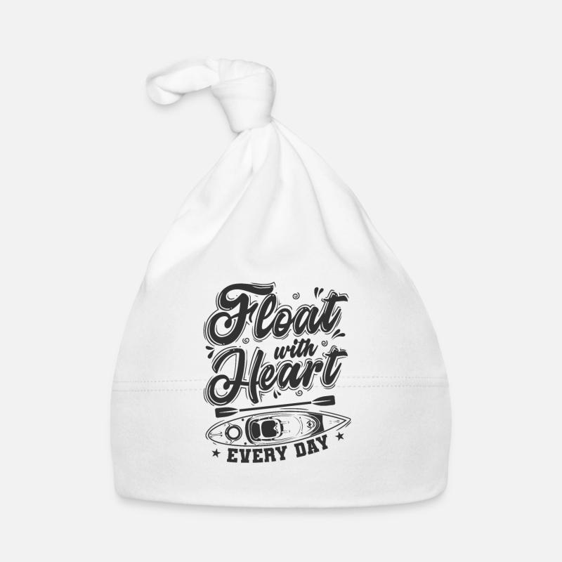 Float with Heart every Day Kajak Paddelboot Baby Bio-Mütze