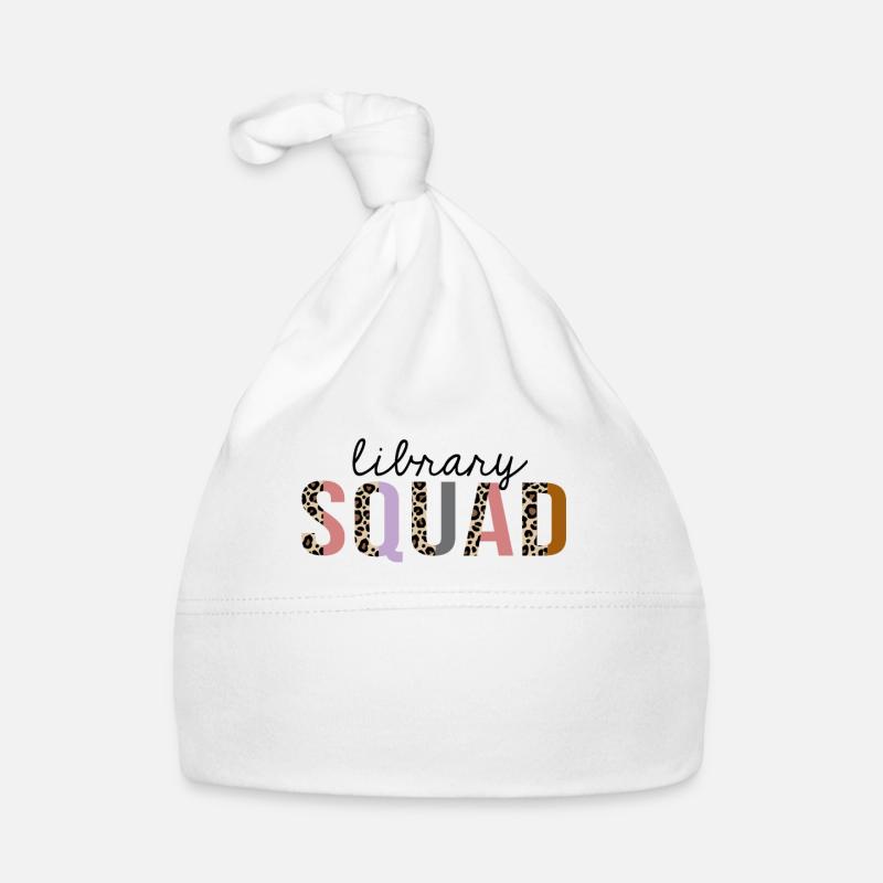 Library Squad Leopard Print Funny Organic Baby Cap