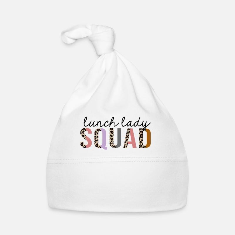 Lunch Lady Squad Leopard Print Funny Organic Baby Cap