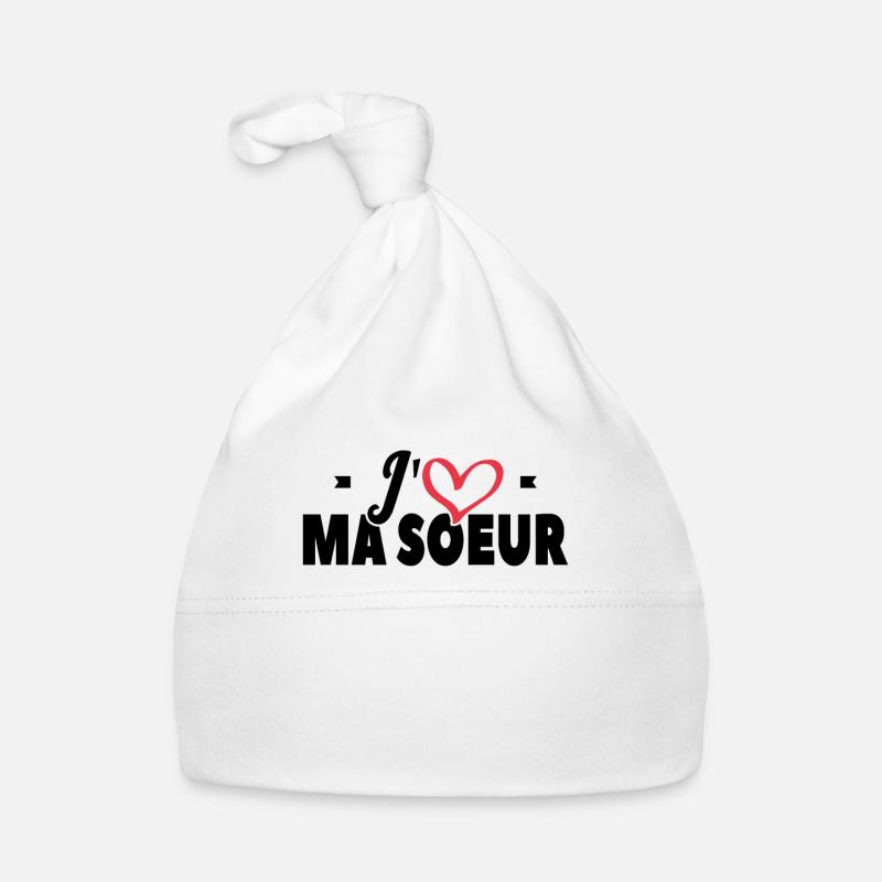 J'aime Ma Soeur Bonnet bio Bébé
