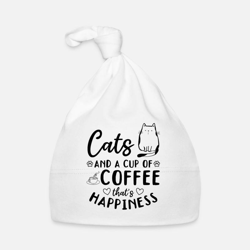 Chats et une tasse de café - propriétaire de chat Bonnet bio Bébé