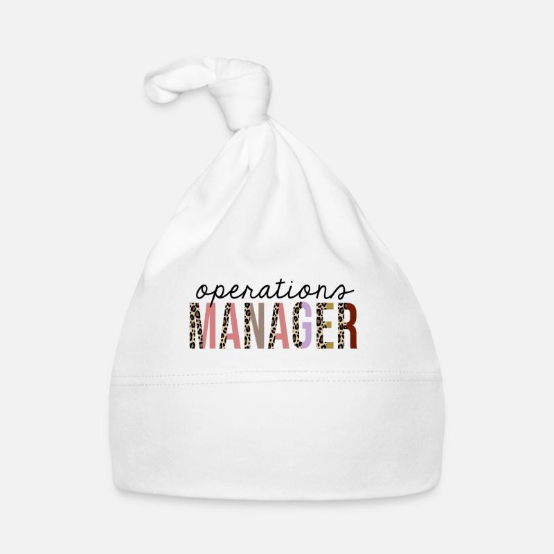 Operations Manager Leopard Print Lustig Baby Bio-Mütze