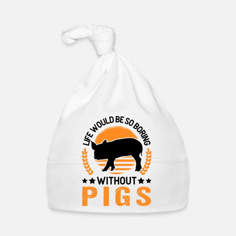 Cadeau cochon Fermier Cochons Bonnet bio Bébé