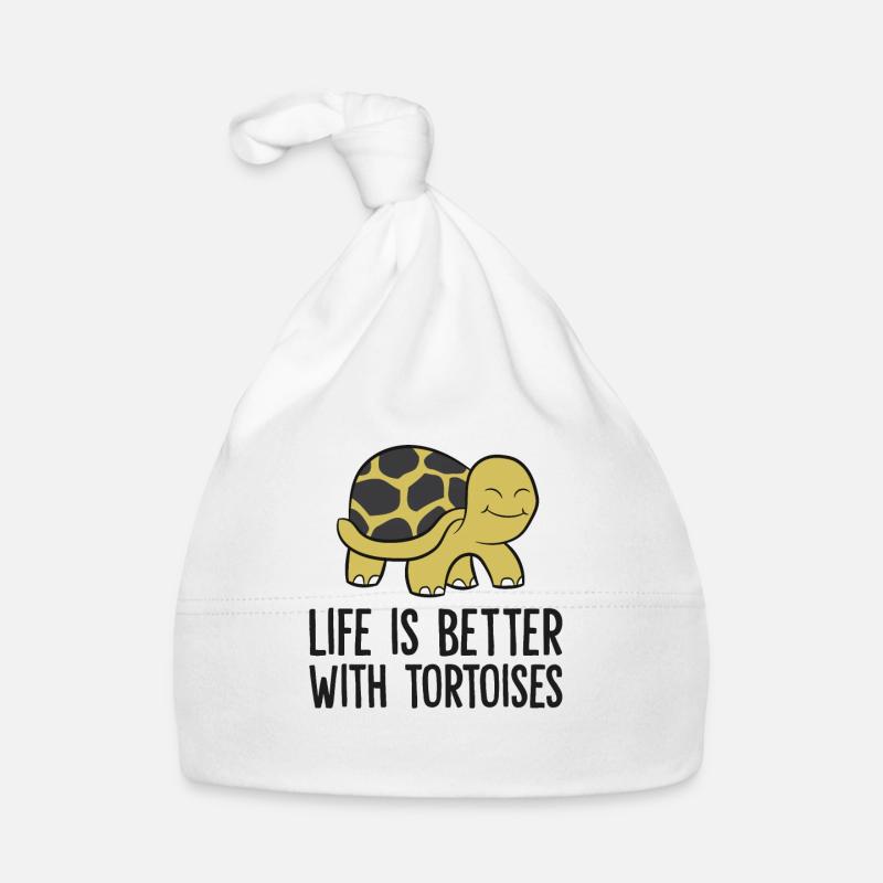 Life Is Better With Tortoises Organic Baby Cap