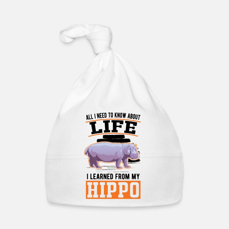 Nilpferd Geschenk Hippo Flusspferd Baby Bio-Mütze