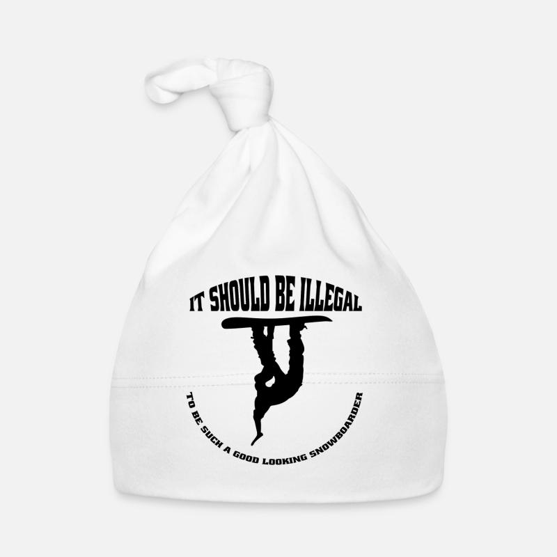 Snowboard Snowboardfahrer Spruch Wintersport Baby Bio-Mütze
