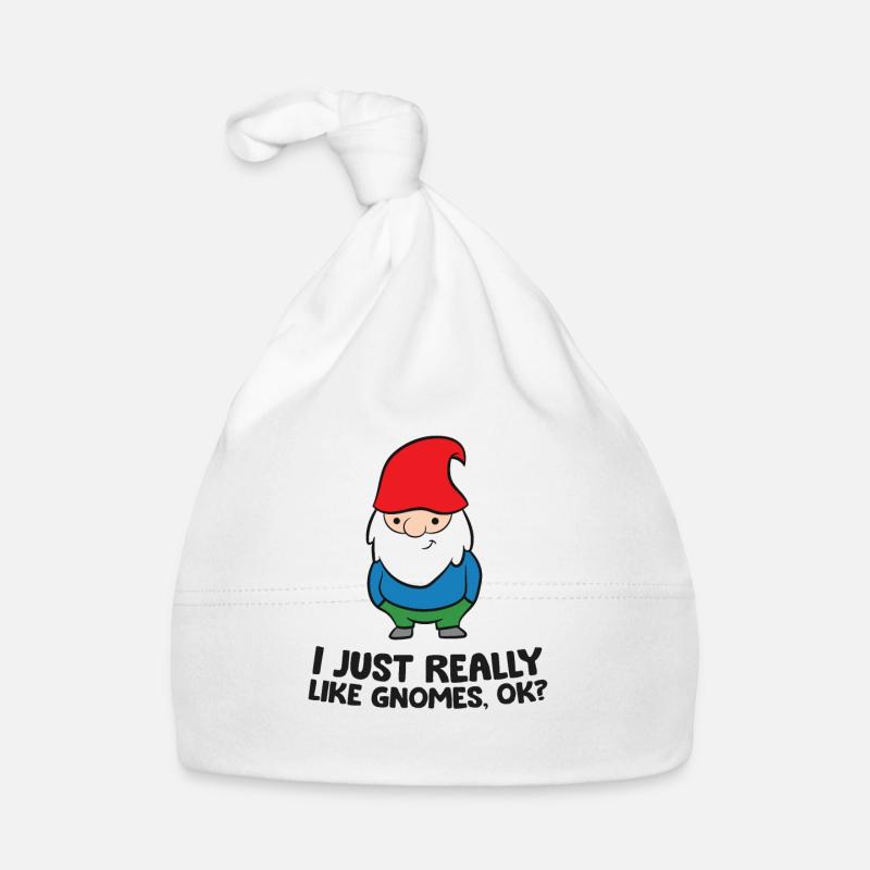 I Just Really Like Gnomes, Ok? Funny Gnome Organic Baby Cap