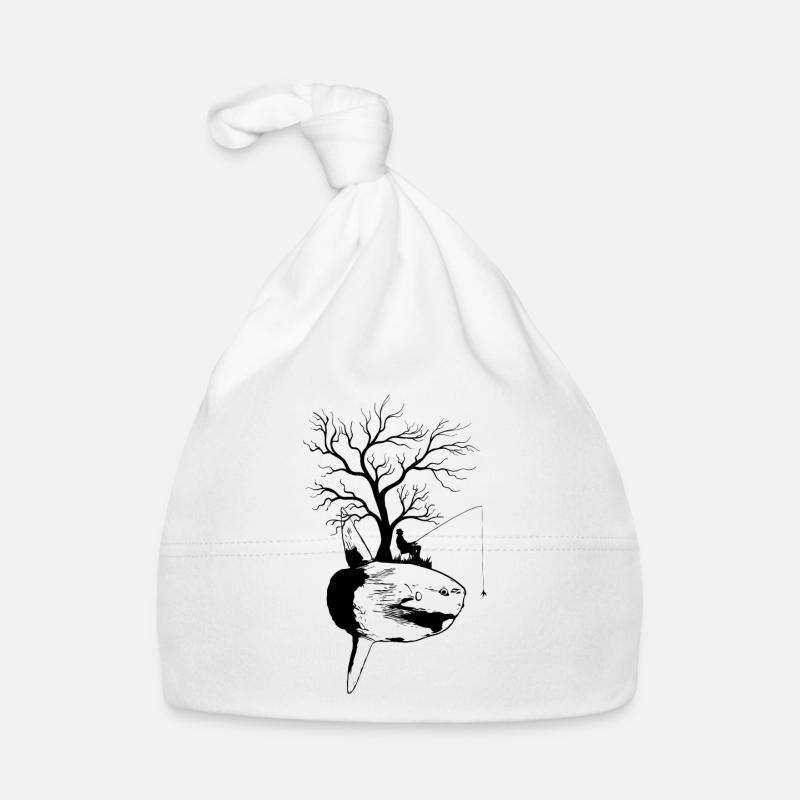 Arbre graphique - Poisson-lune Bonnet bio Bébé