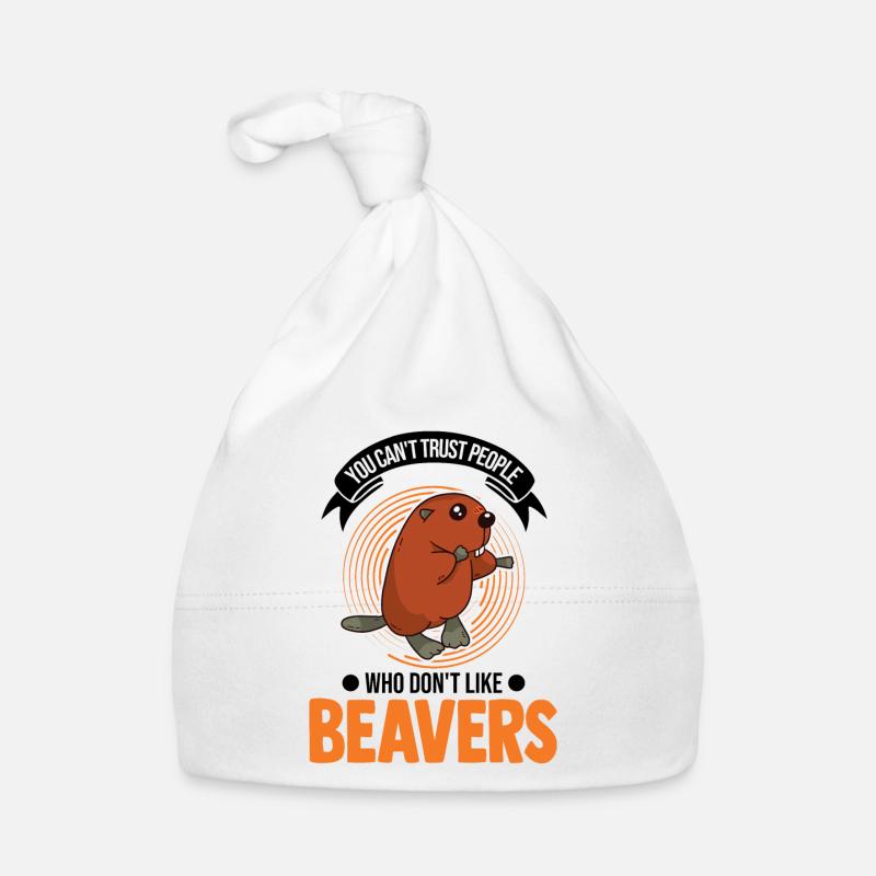 Biber Geschenk Biberdamm Baby Bio-Mütze