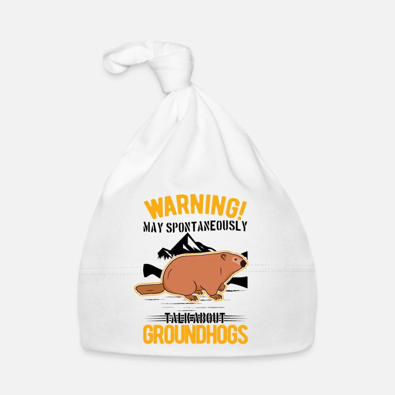 Marmot Gift Groundhog Day Woodchuck Organic Baby Cap