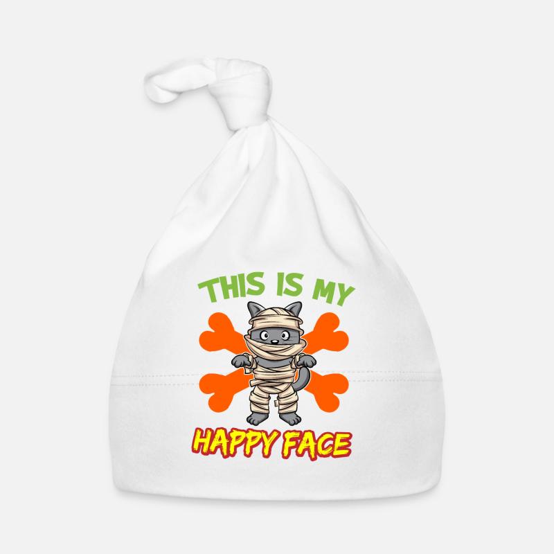 C’est mon visage heureux drôle de monstre d’Halloween Bonnet bio Bébé