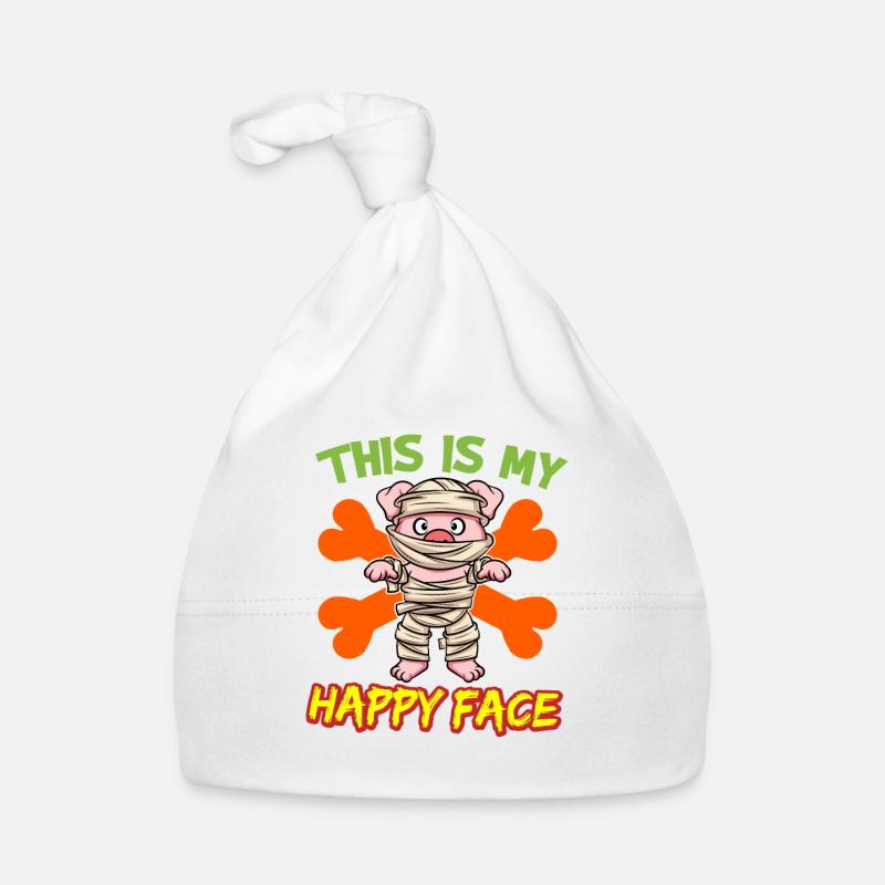C’est mon visage heureux drôle de monstre d’Halloween Bonnet bio Bébé