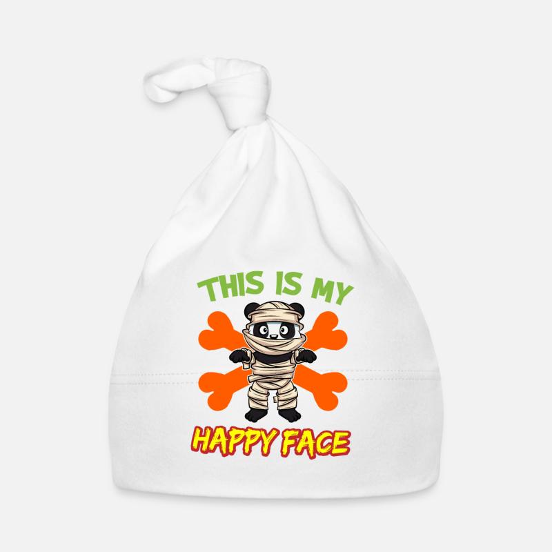C’est mon visage heureux drôle de monstre d’Halloween Bonnet bio Bébé