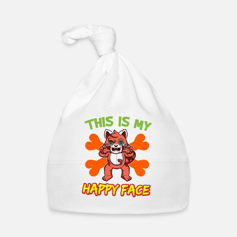 C’est mon visage heureux drôle de monstre d’Halloween Bonnet bio Bébé