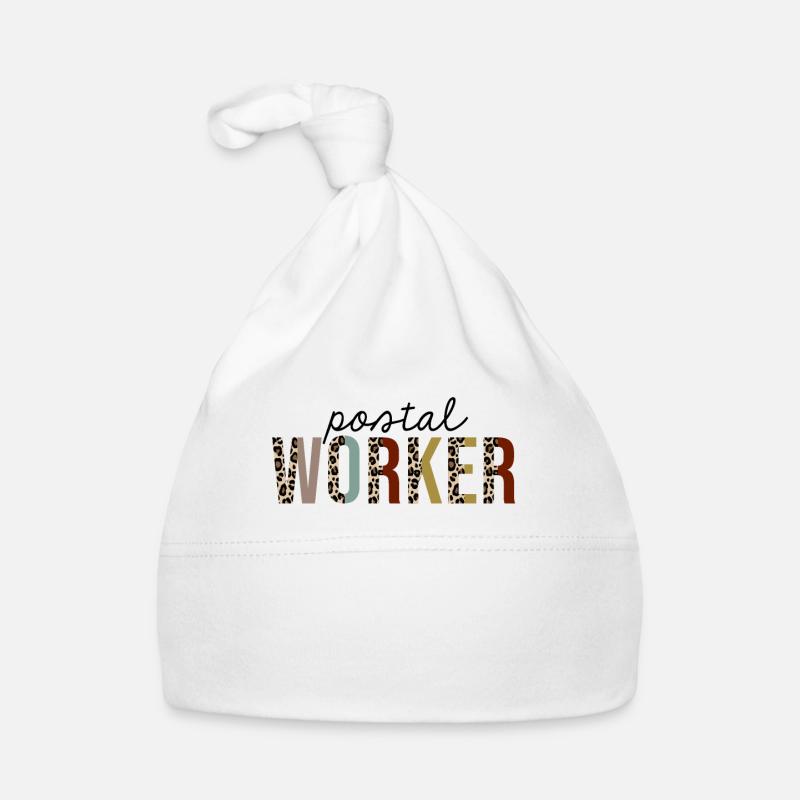 Postal Worker Leopard Print Funny Organic Baby Cap