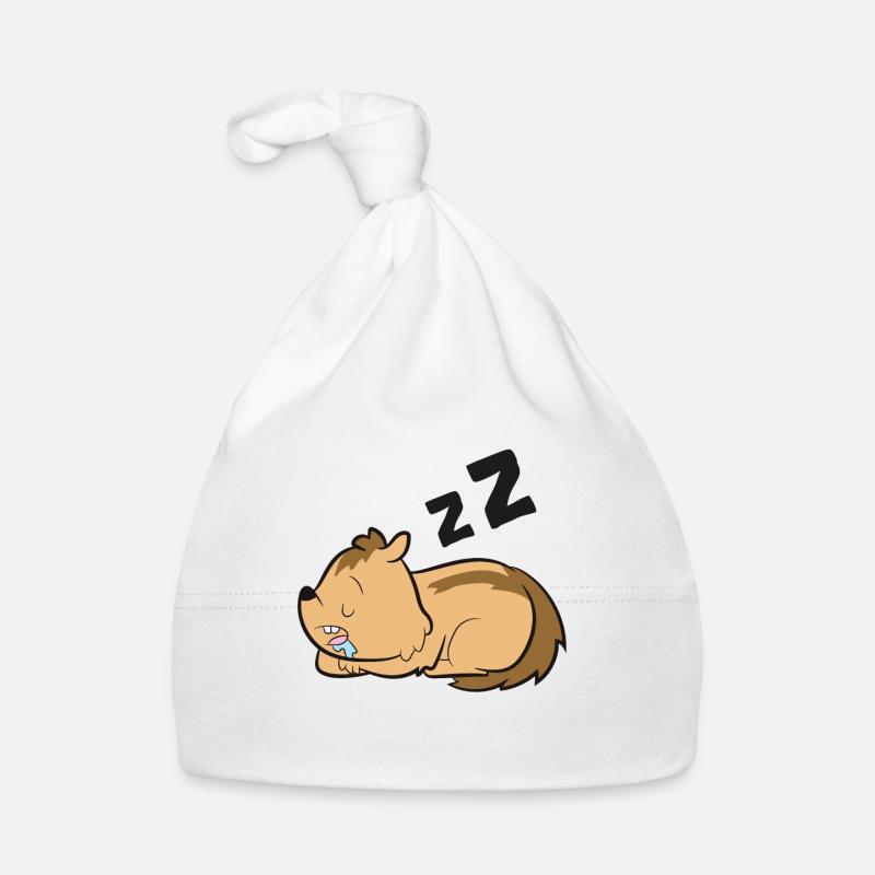 Sleeping Chipmunk Lazy Chipmunk Organic Baby Cap