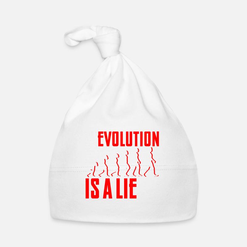 Evolution is a lie, do your research 4 - Organic Baby Cap - white