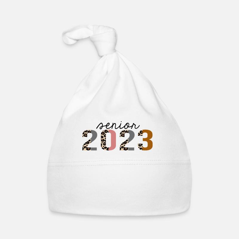 senior 2023 Leopard Print Funny Organic Baby Cap