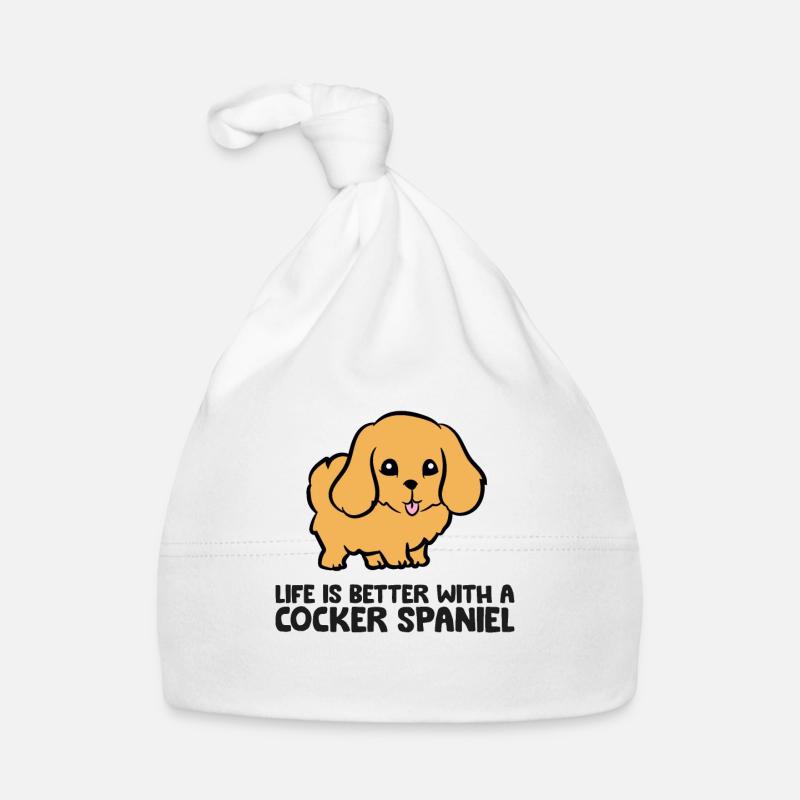 Cocker Spaniel Propriétaire la vie est meilleure avec un cocker Bonnet bio Bébé