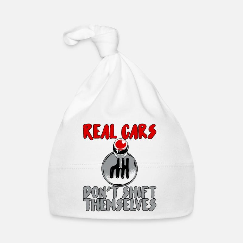 Real Cars Don't Shift Themselves Organic Baby Cap