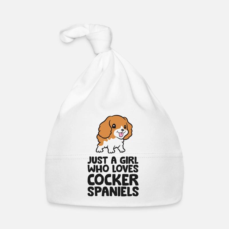 Juste une fille qui aime les chiens Cocker Spaniel Bonnet bio Bébé