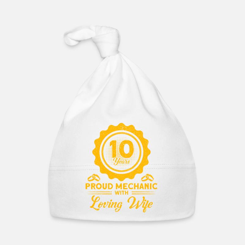 Rosenhochzeit 10 Jahre Ehe Geschenk Baby Bio-Mütze