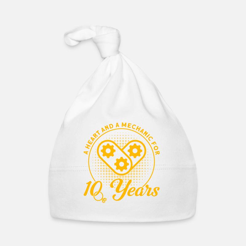 Rosenhochzeit 10 Jahre Ehe Geschenk Baby Bio-Mütze