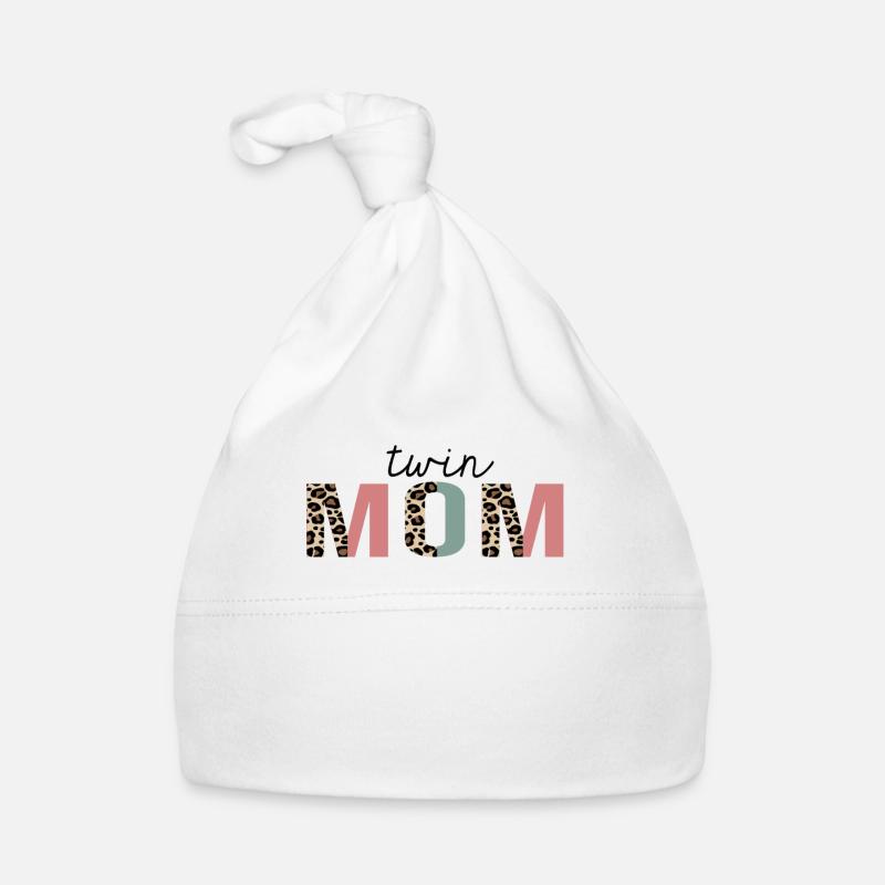 Zwillingsmutter Leopard Print Lustig Baby Bio-Mütze