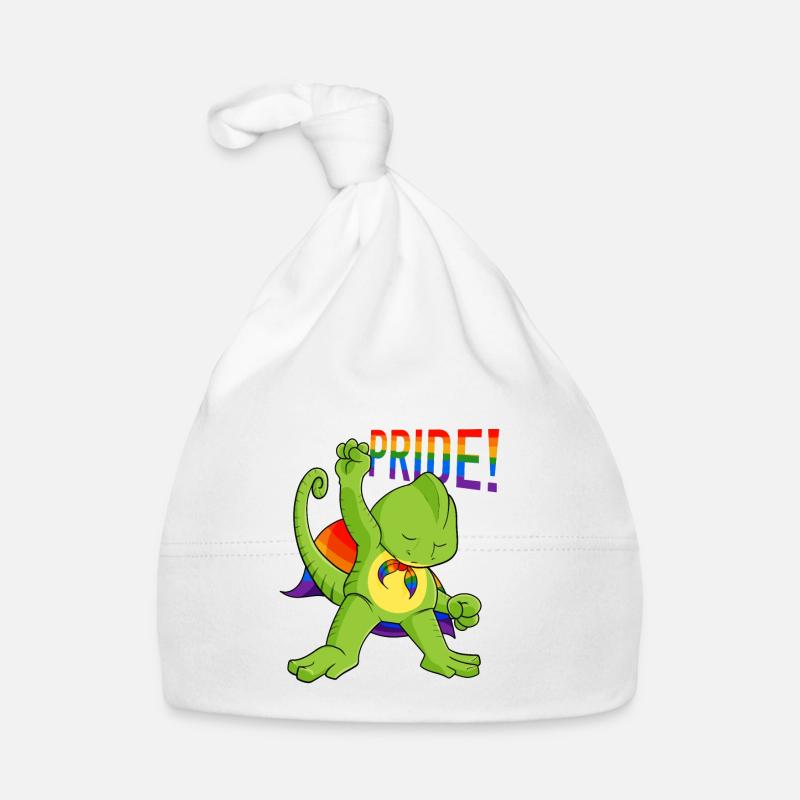 Caméléon I Drapeau LGBTQ I Drapeau arc-en-ciel I Gay Pride Bonnet bio Bébé