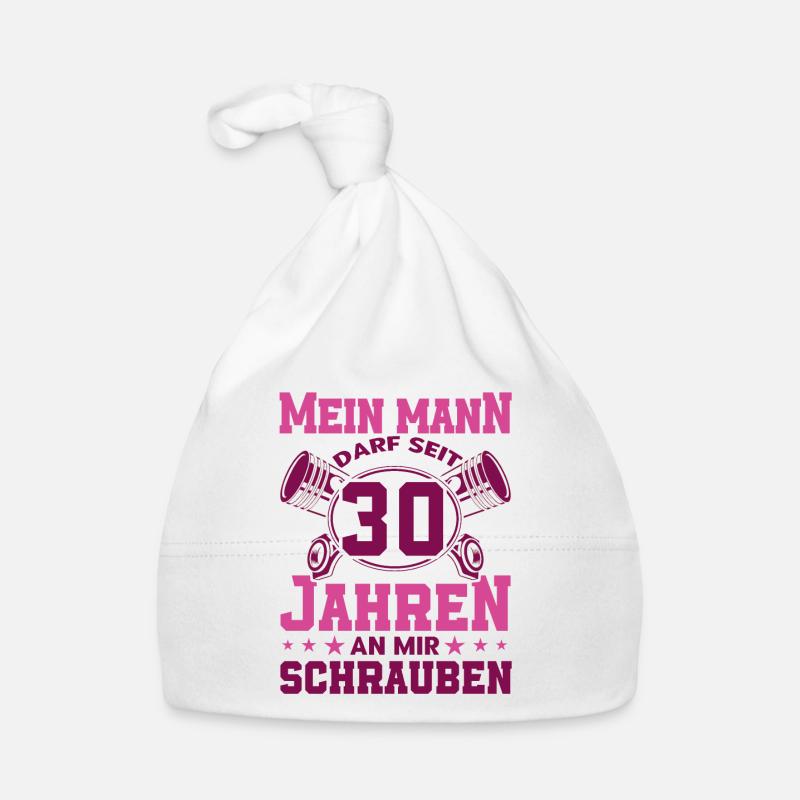 Perlenhochzeit Ehepaar 30. Hochzeitstag Geschenk Baby Bio-Mütze
