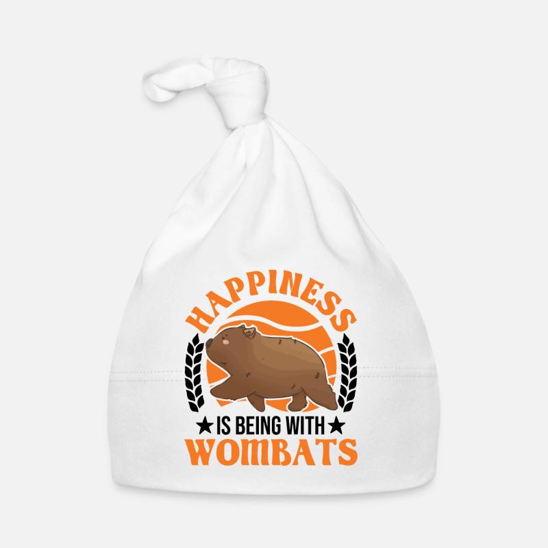 Happiness is being with Wombats Baby Bio-Mütze