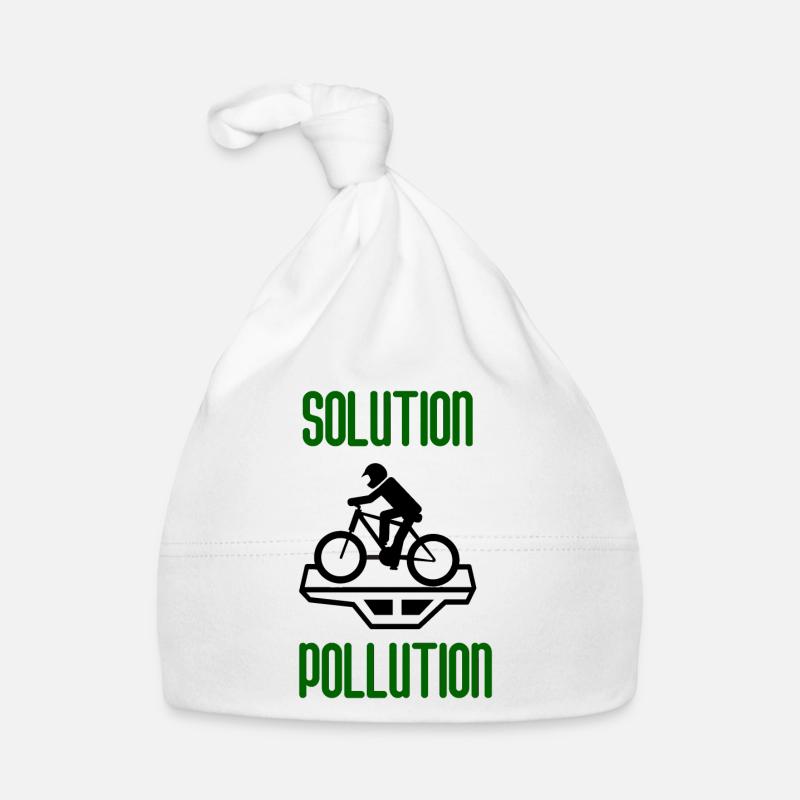 Solution Pollution Idée Cadeau Pour Les Ecolos - Bonnet bio Bébé - blanc
