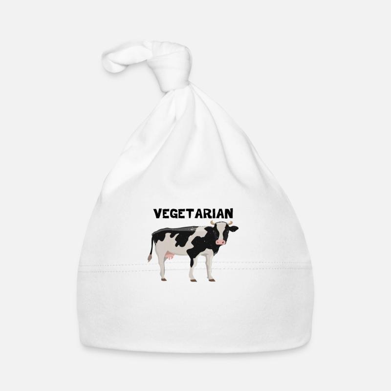 Second Hand Vegetarian, Cow Eats Grass, I Eat Cow2 Baby Bio-Mütze
