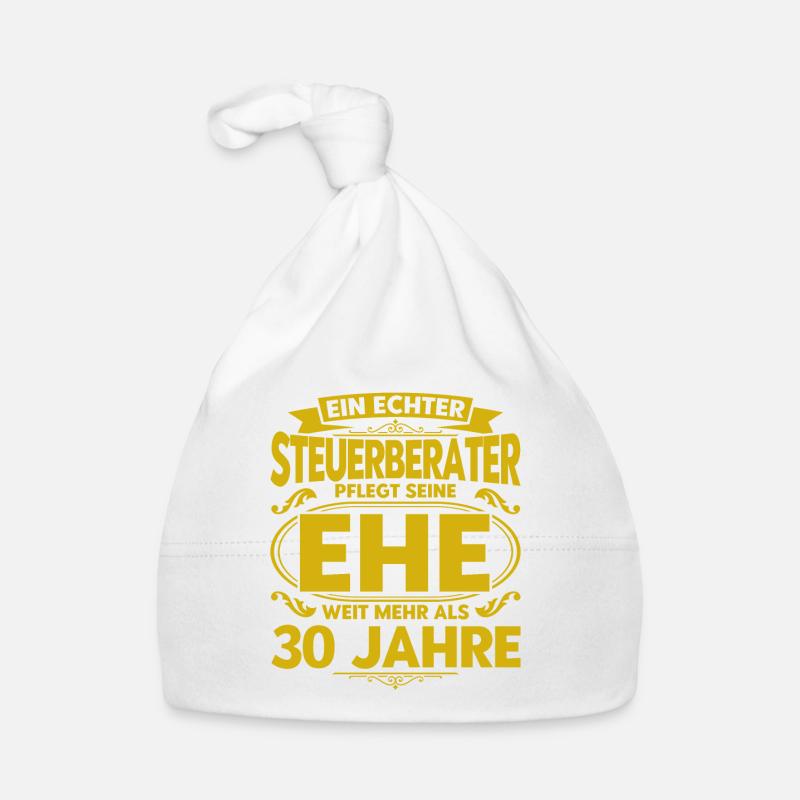 Perlenhochzeit Ehepaar 30. Hochzeitstag Geschenk Baby Bio-Mütze