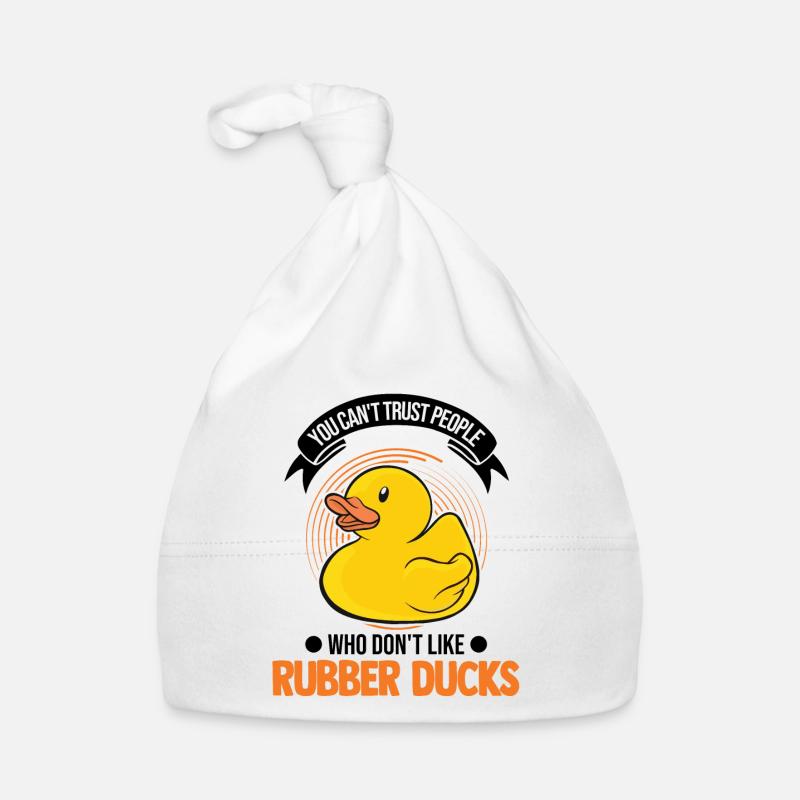 Rubber Duck Gift Squeaky Duck Bathing Duck Organic Baby Cap