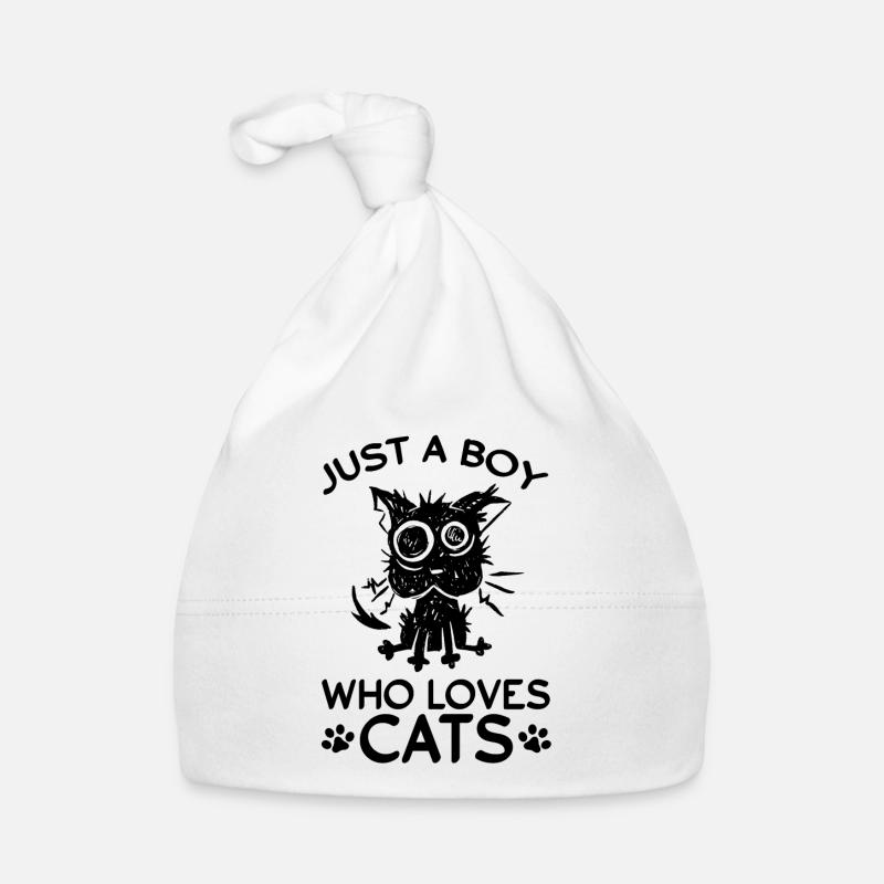 Nur ein Junge, der Katzen liebt Baby Bio-Mütze
