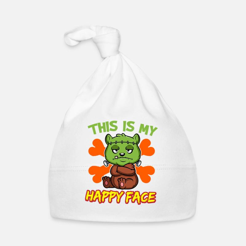 C’est mon visage heureux drôle de monstre d’Halloween Bonnet bio Bébé