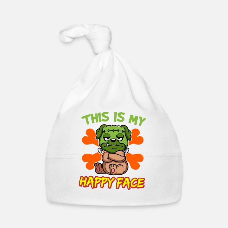 C’est mon visage heureux drôle de monstre d’Halloween Bonnet bio Bébé
