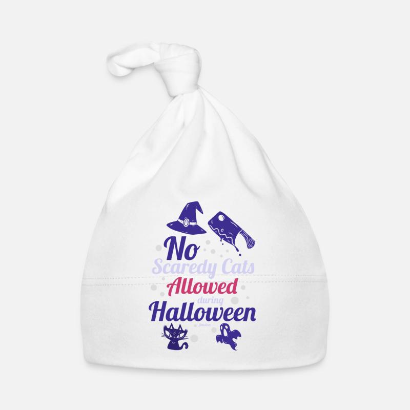 No anxious cats are allowed on Halloween Organic Baby Cap