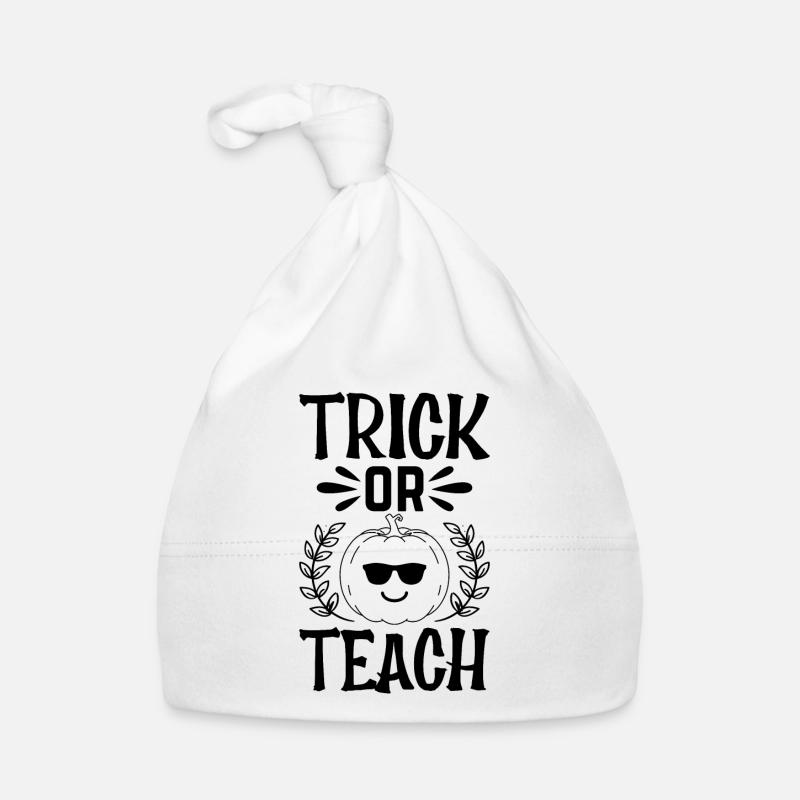 Pumpkin Trick Or Teach School Teacher Halloween Baby Bio-Mütze