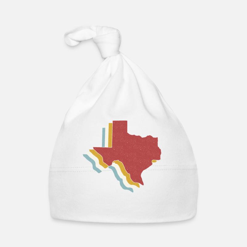 US State - Vintage Map Texas Organic Baby Cap