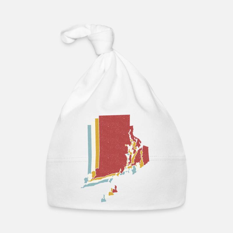 US State - Vintage Map Rhode Island Organic Baby Cap